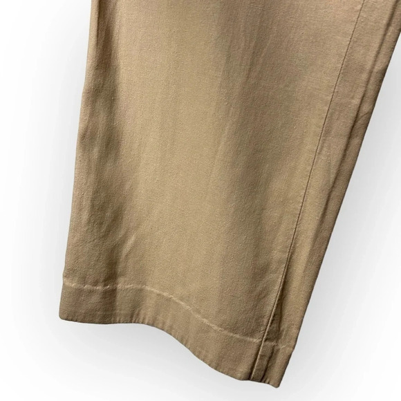 Calvin Klein Tan All In One Linen Pants - Picture 3 of 9